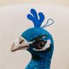 Realistic Peacock Plush Doll Soft Blue Bird Stuffed Toy Perfect Gift For Children