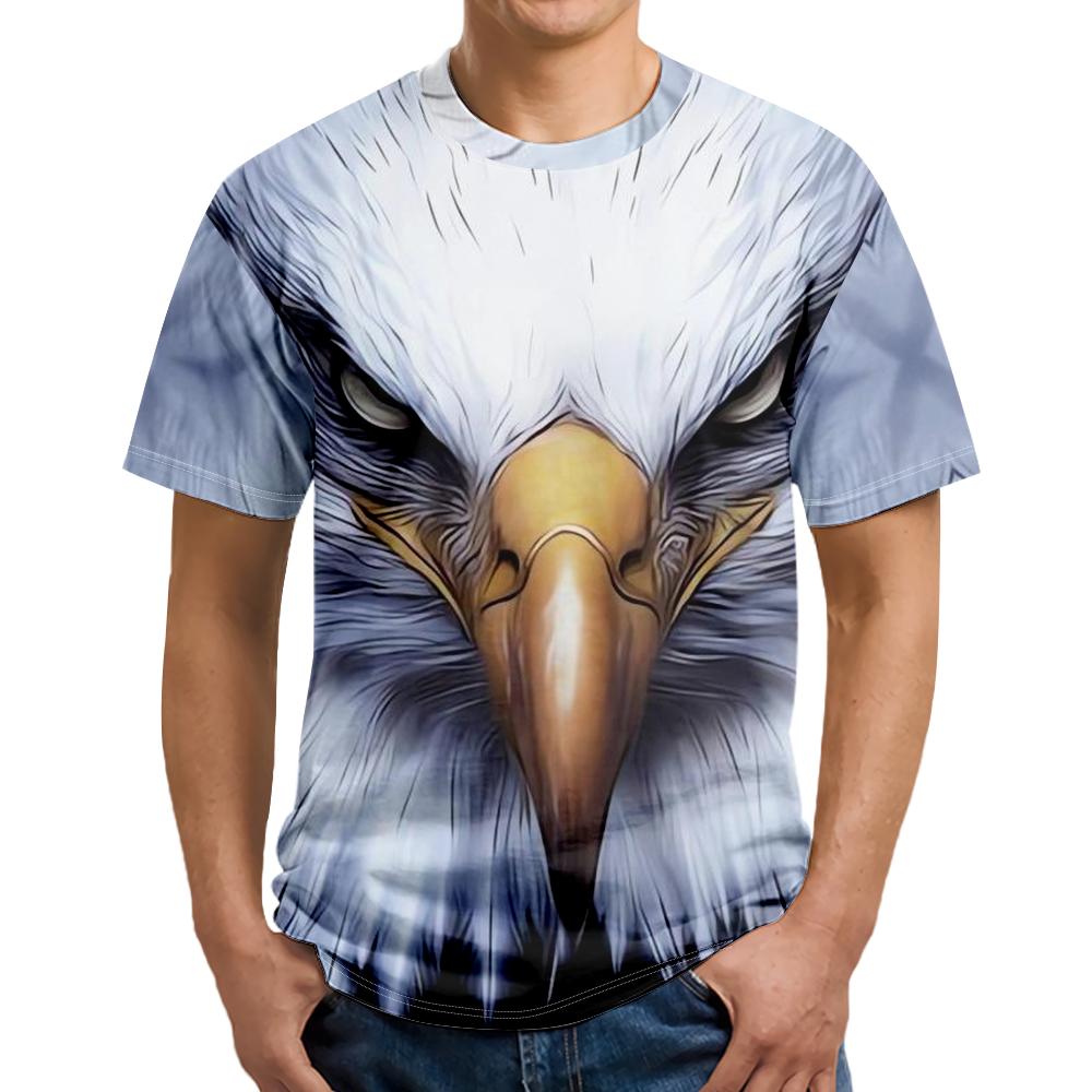 Футболки с 3D принтом Eagle для мужчин, молодежный костюм для взрослых с круглым вырезом