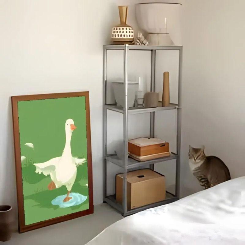 Cute Duck Tin Painting for Home Interior Decor