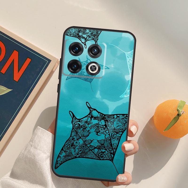Animal Manta Ray Case For OnePlus Ace 8T 9R 9RT 10T 8 9 11 10 Pro Cover For OnePlus Nord 2 2T N10 N20 N100 CE