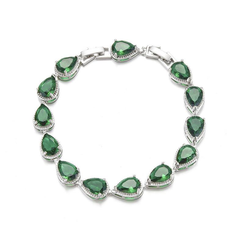 Самый продаваемый европейский и американский браслет с микро-инкрустацией из циркония ААА в форме капли воды, женская мода, свадебные украшения для невесты