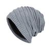 Autumn and Winter Plush Wool Cap Outdoor Warm Knitted Cotton Ear Hat Pullover Hat Line Hat Men's Pullover Hat