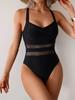 2025 Новый цельный купальник для женщин, сексуальный сетчатый купальник в стиле пэчворк, женский боди, монокини, купальный костюм с открытой спиной XL