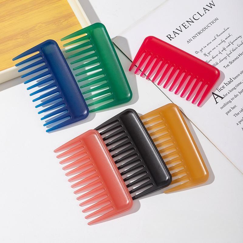 Plastic Wide Teeth Hair Combs Anti-static Massage Hair Brush Hairdressing Colorful Hairdress Salon Styling Traveling Accessories