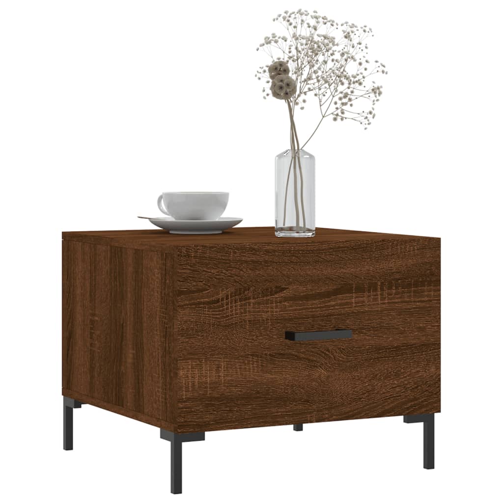 Coffee Tables Set of 2 Brown Oak Effect 50 x 50 x 40 cm Particleboard