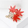 Винтажный сплав акриловый трехкомпонентный кленовый лист брошь модная женская одежда высокого класса корсаж ювелирные изделия булавка