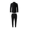 Men's Solid Color Long Sleeved Shirt And Trousers Casual Outdoor Sports Suit
