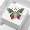 Oil Drip Butterfly Brooch Three-dimensional Inlaid Diamonds Corsage Shi Clothing Cardigans Suits Chest Buckle Accessories Pins Female Brooch Jewelry