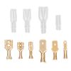 600PCS Brass Crimp Terminal Connector Male Female Brass Spade Connector with Transparent Sheath
