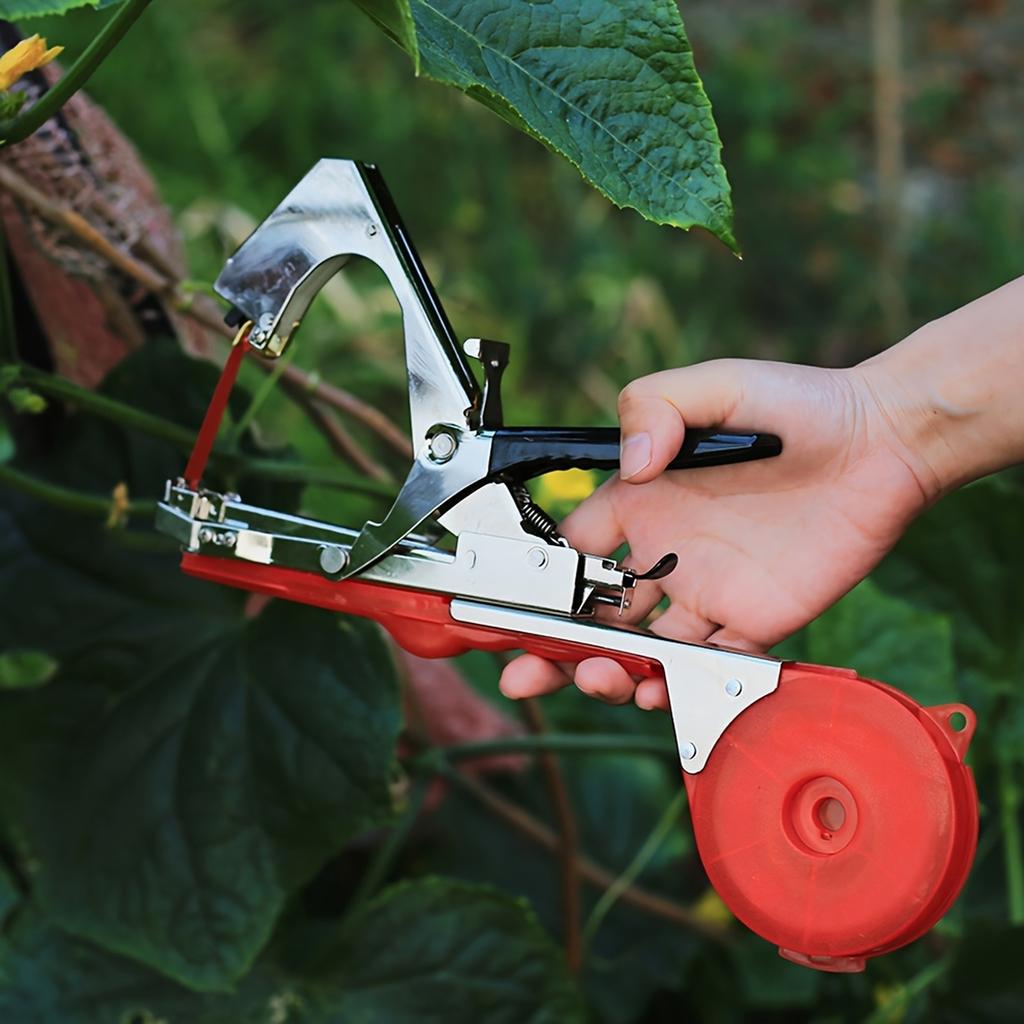 1 Set Plant Tying Machine For Grapes, With 10 Rolls Tapes, Staples, Raspberries, Tomatoes, Vining Vegetables And Flower Planting