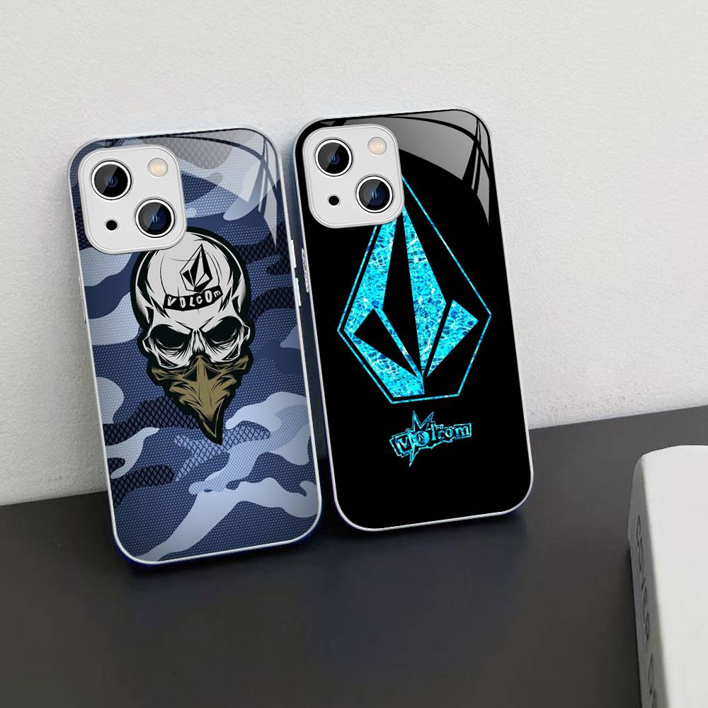 Известный Бренд Скейтборда V-VOLCOMs Для IPhone 14 13 12 Mini 11 Pro XS Max X XR 14 Plus Защитное Стекло