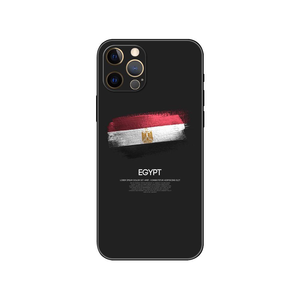 Чехол для телефона с египетским флагом для iPhone 5 5s 2020se 6 6s 7 8 plus x 10 XR XS 11 12 13 mini pro MAX черная задняя крышка из ТПУ