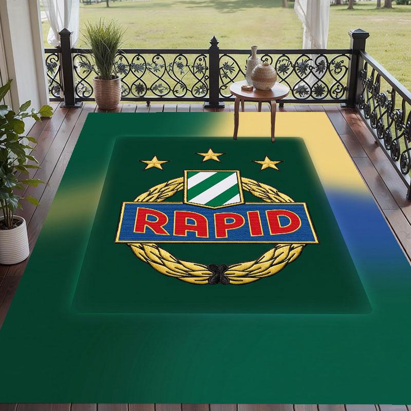 Soft Floor Carpet Rapid Wien FC Pattern Area Rug Decorative Mat For Home Room Decoration