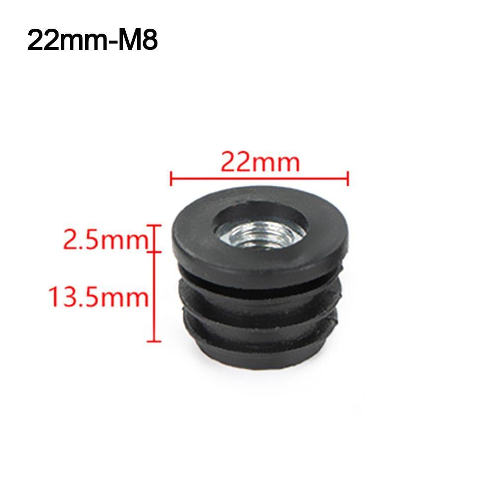 Plastic Pipe Inner Plug Black Furniture Adjustable Feet Dust Cover Nut Hole Plug Table Chair