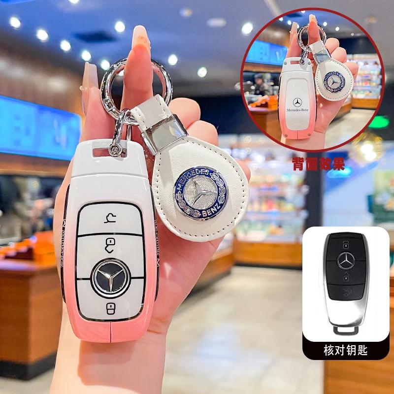 TGM3 Car Key Case Cover Shell Fob for Mercedes Benz Cla250 Mercedes Benz GLS53 2019 GLS450 Maybach GLS600 2021 AMG C63S GLE 450 2020