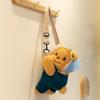 Denim Bear Butter Overalls Plush Backpack Cute Teddy Bear Going Out Bag Shoulder