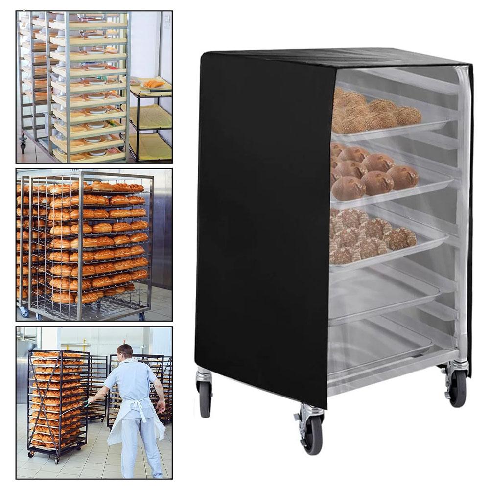 PVC Transparent Waterproof 210D Oxford Cloth Dust Cover For Each Baking Rack For Commercial Bakeries Or Home Kitchens