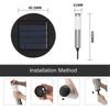 1/2/4/10 Pack 600mah Solar Garden Pathway Lights Outdoor LED Lighting Ground Plug Bollard Light for Patio, Gardens,Pathways,Lawn