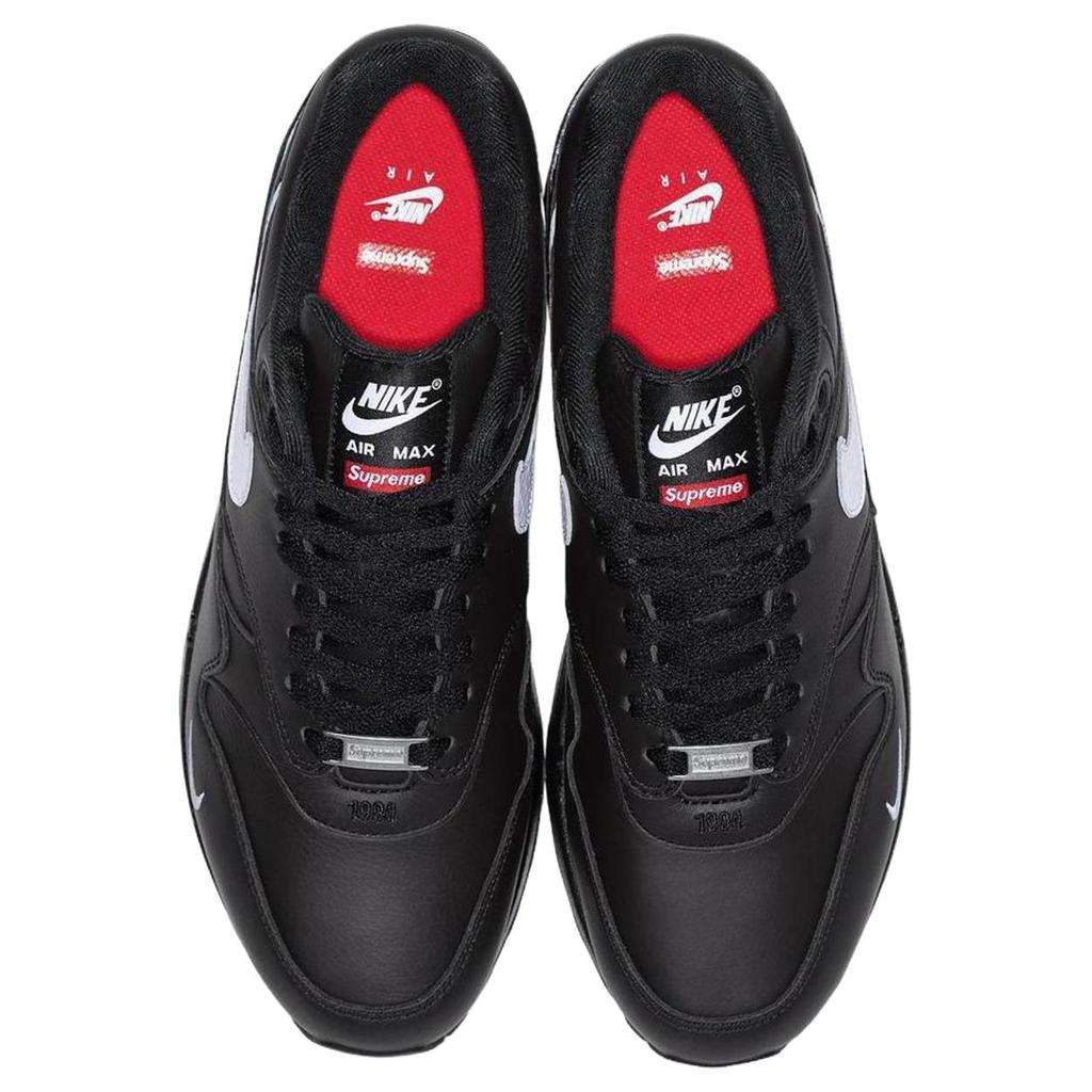 Supreme x Nike Air Max 1 87 SP Черно-белые унисекс кроссовки HF8813-001