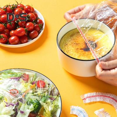 100 шт. пластиковая пленка эластичная лента пищевая толстая эластичная гибкая многоцелевая прозрачная тарелка для тарелки крышка чаши кухонные аксессуары