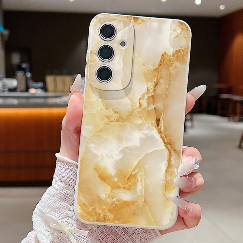 Чехол с мраморным узором для Samsung S26 Ultra S25 Edge S24 S23 Plus S22 S21 FE A15 A16 A17 A35 A36 A54 A55 A56 A57 5G Мягкая обложка с текстурой кожи