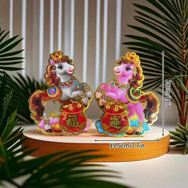 Chinese New Year  Horse Window Sticker Spring Festival Couplets Happy New Year Decoraitons  Year Of The Horse Decor