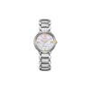50 Meters Waterproof, Solar Quartz, Steel Strap, , 28mm Women's Watch, Pink Dial EM0927-87Y