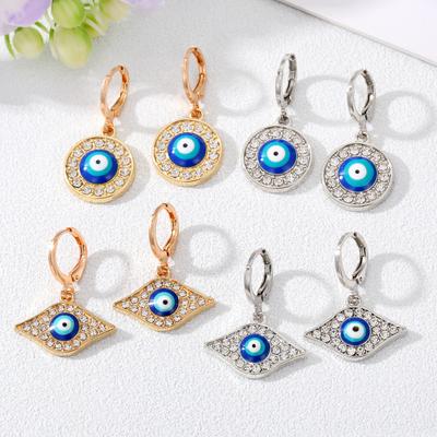 Женские серьги Devil's Eye, ювелирные изделия, модные и высококачественные круглые серьги с бриллиантами