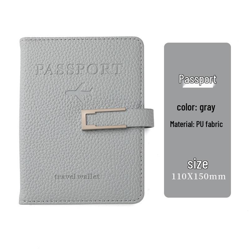 Набор: Держатель для паспорта с RFID-защитой и Бирка для багажа - Искусственная кожа, Многослотовые отделения для карт