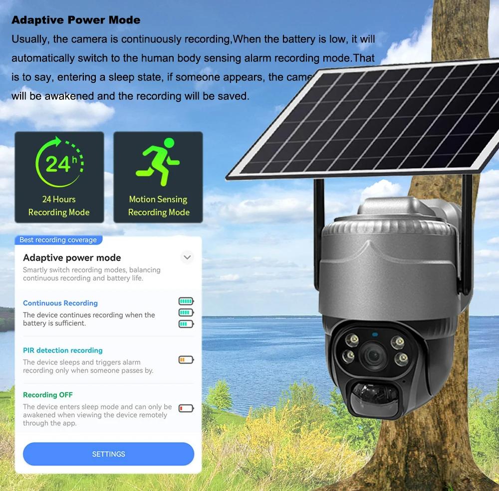 LS VISION Солнечная уличная камера видеонаблюдения Водонепроницаемые IP CCTV камеры Безопасность 4G LTE Беспроводной Умный дом WiFi Наружная защита дома