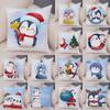 С Рождеством мультфильм Санта-Клаус Пингвин с принтом оленя наволочка для дома, гостиной, украшения дивана, наволочка 45x45 см