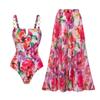 1011 European and American swimwear new floral vacation atmosphere one-piece swimsuit set female explosion 19111