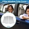 ABSOPRO Door Pillar Window Trim Stickers for Pillar Door Outer Exterior Covers for Mitsubishi Pajero Silver Tone Anti-Scratch Posts, 2016-2023,