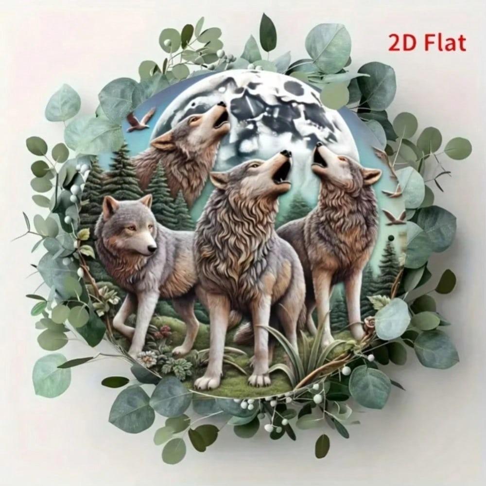 Винтажная жестяная табличка с волком Ретро настенное искусство для декора дома, бара, кафе