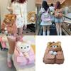 Rilakkuma Cute Dot Pattern Student Backpack With Spacious Main Compartment