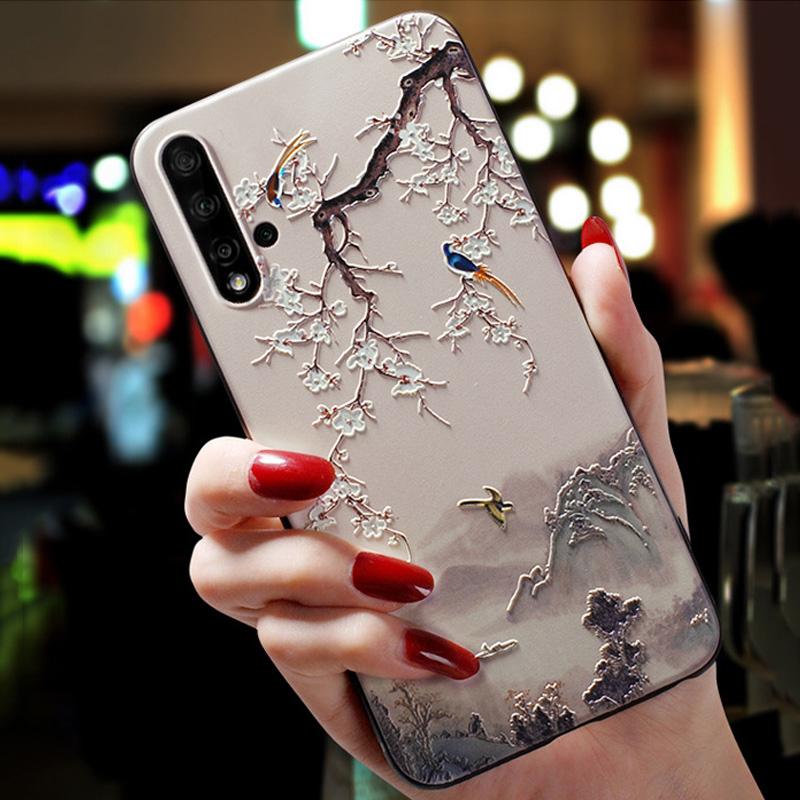 3D чехол с тиснением цветов для Samsung Galaxy S22 S21 S20 Ultra FE Plus A13 A33 A53 A73 M52 A52S A22S A22 A52 4G 5G Художественный чехол