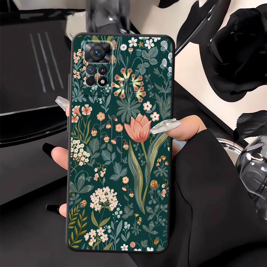 Черный Мягкий Чехол для Телефона для Xiaomi Redmi Note 12s 11s 10S 7 8 9S 13 14 Pro Plus 9 10 11 12 Pro Мультяшный Принт