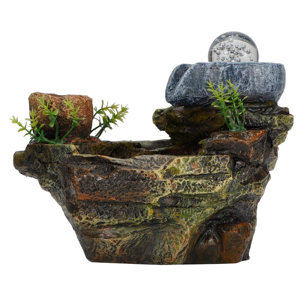 Светодиодный рокарий из смолы фонтан DIY растения микроландшафт горшечные суккуленты украшение дома