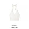 Kaslead New Arrival Women's Clothing Fashion Style Knitting Sexy V-neck Silm Lace-up Halterneck Bandeau Camisole