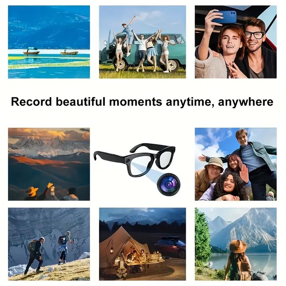 2026 Smart Glasses with AI Translator 8MP Camera 4K HD Take Videos and Photo Sunglasses BT Call for Men Women Fashion Glasses Wireless Music Playback