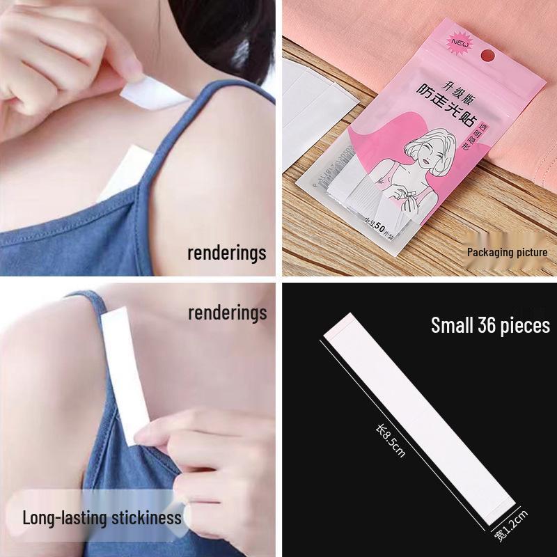 Summer Women's Anti-Exposure Neckline Adhesive Tape: Sweat-Proof, Anti-Slip, Seamless Invisible Chest Stickers