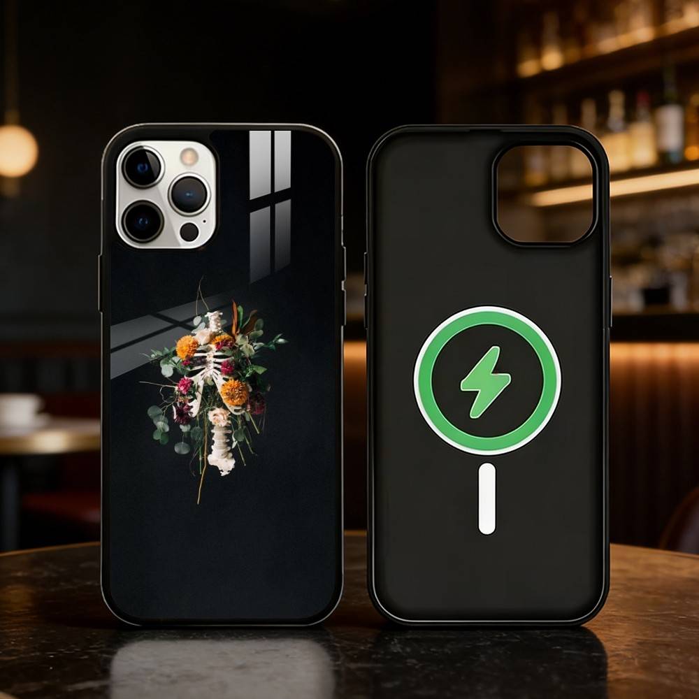 Anatomy Skeleton Phone Case For iPhone 17/16/15/14/13/12/Plus/Pro/Max for Magnetic Wireless Charging