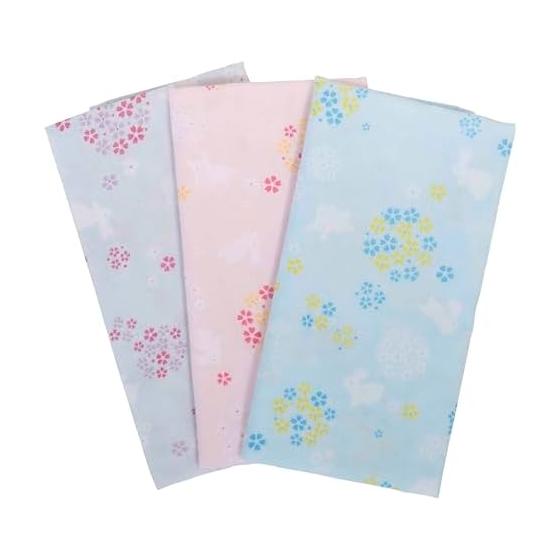 Cute Gauze Tenugui Gauze Towel Set 100% Cotton Made in Japan Rabbit 3 Pieces Approx. 35cm x 90cm