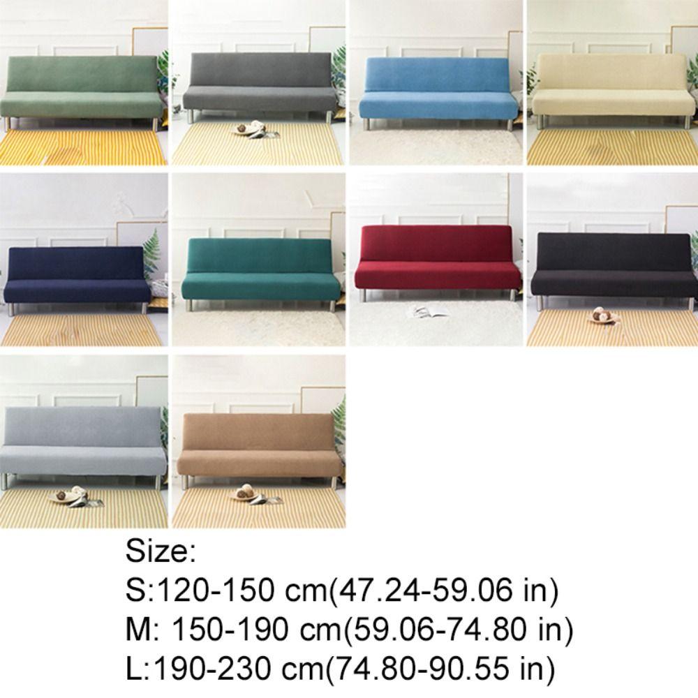 Removable Futon Sofa Cover Elastic Bench Cover Household Armless Sofa Slipcover  Home
