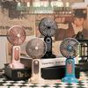 Portable Retro Handheld Mini Fan with USB Charging and Phone Holder