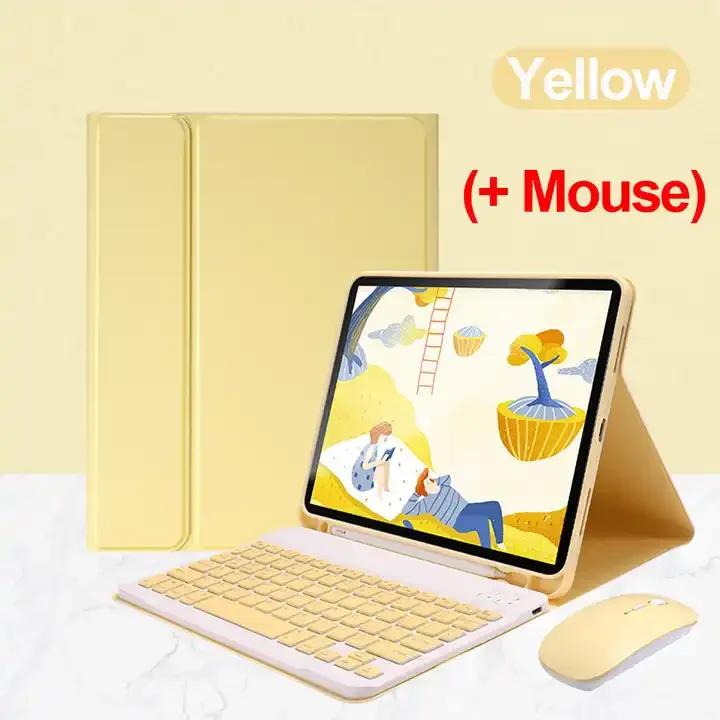 Colorful Candy Bluetooth Keyboard Magnetic Leather Stand Case Covers for IPad 7 8 9 10th Pro 11 Air 4 5th Mini 5 6 10.2 Inch