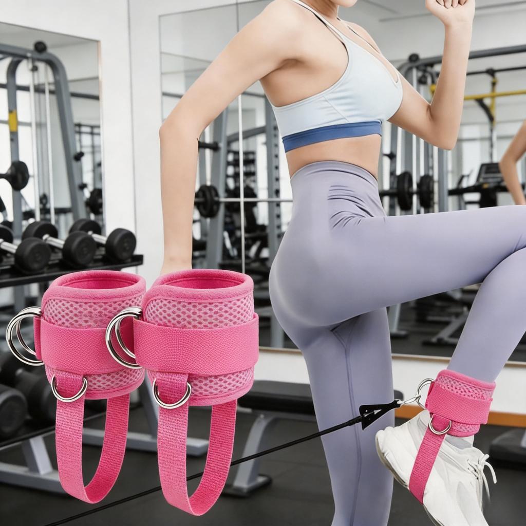 1PC Ankle Straps for Cable Machines Padded Ankle Cuffs for Leg Exercise WorkoutsFully Adjustable and Breathable Ankle