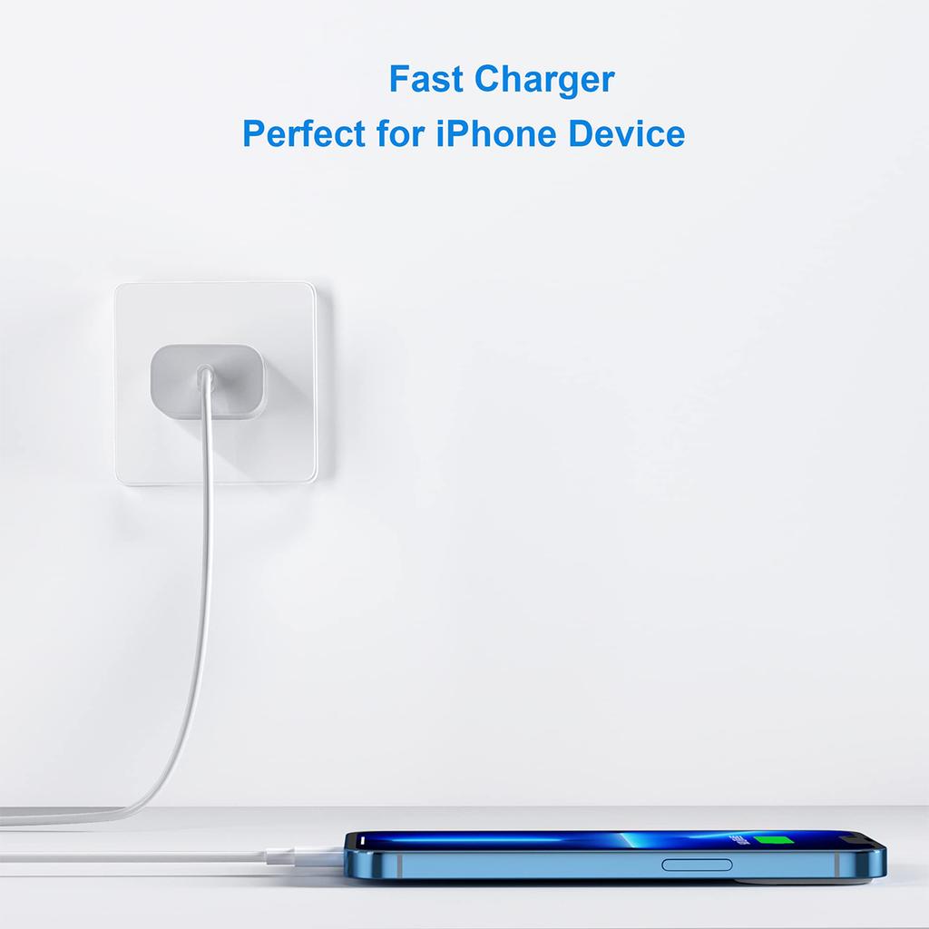 1-3Set 20W US USB C Port Fast Charger For iPhone 15 16 Pro Max Plus 3.3 Ft/1M USB C To Type-C Fast Charging Cable Accessories