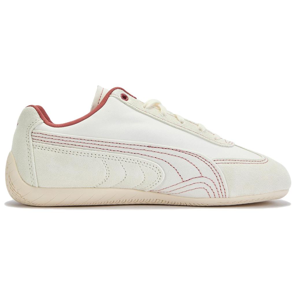 PUMA Women's Speedcat Paris Low-Top Lifestyle Sneaker Warm White Alpine Snow 403810-01