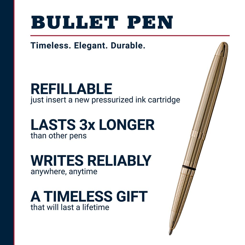 Fisher Bullet Ballpoint Pen Gold 1010328 EF-400G